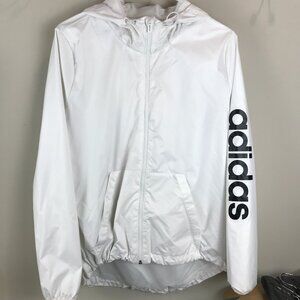 Adidas White Nylon/Polyester Jacket, Women's M